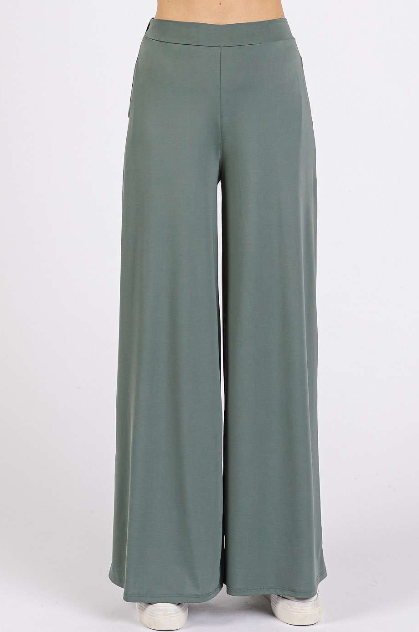 •FLOW• wide leg soft knit pants (USA)
