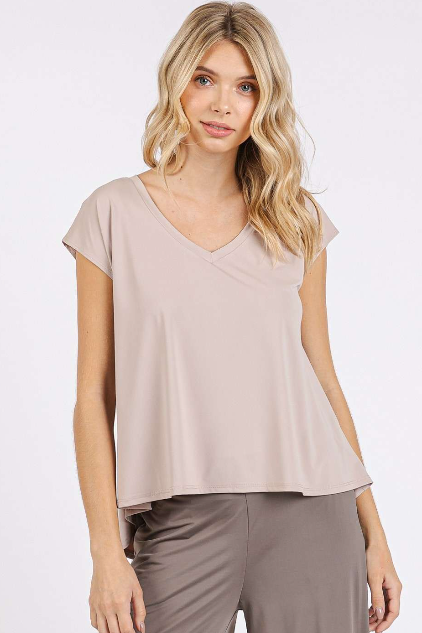 •FLOW• soft knit V-neck top (USA)
