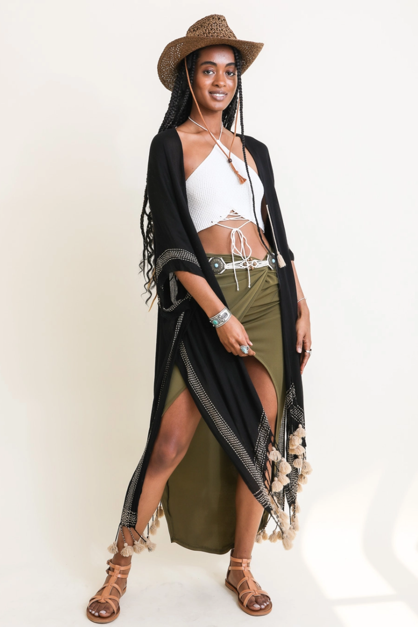 •SAN TROPEZ• tasseled duster