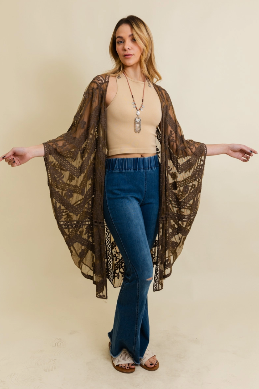 •LOIRE• botanical embroidered cardi