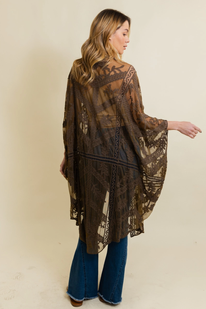 •LOIRE• botanical embroidered cardi