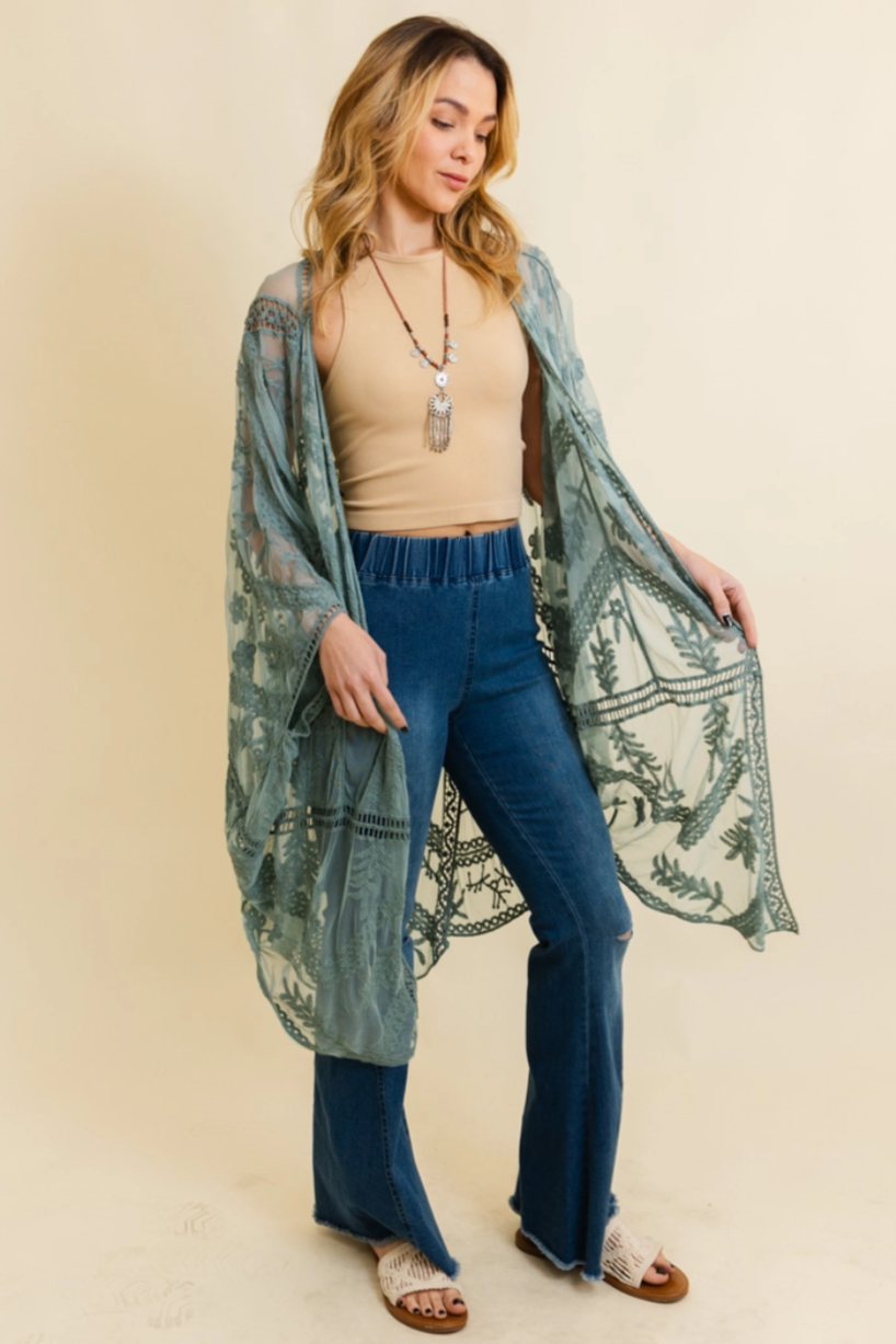 •LOIRE• botanical embroidered cardi