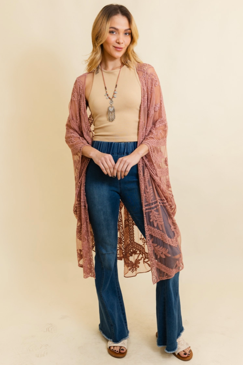•LOIRE• botanical embroidered cardi
