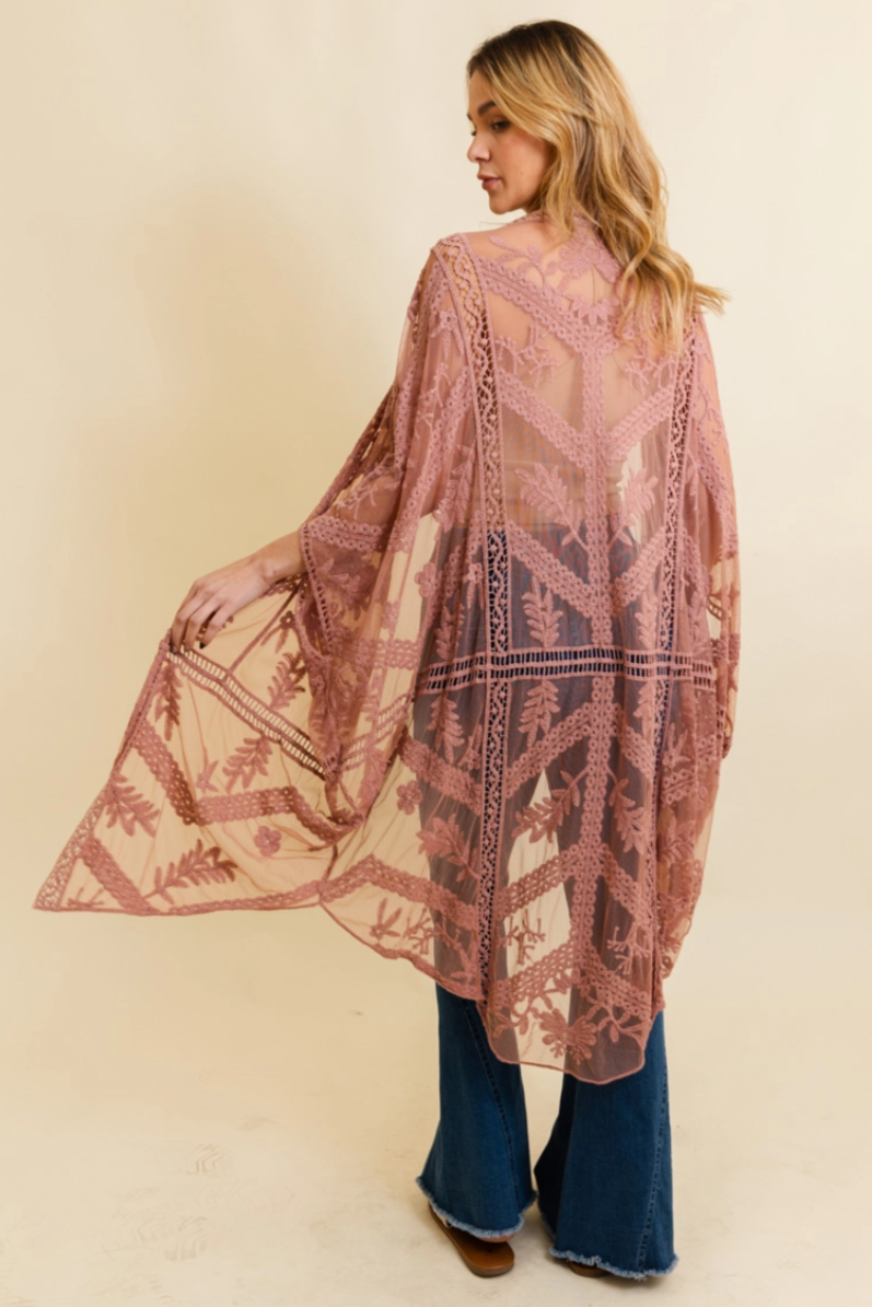 •LOIRE• botanical embroidered cardi