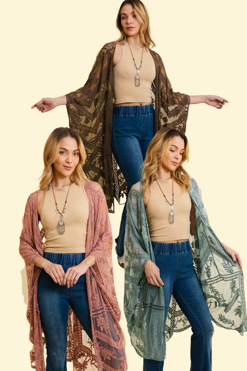 •LOIRE• botanical embroidered cardi