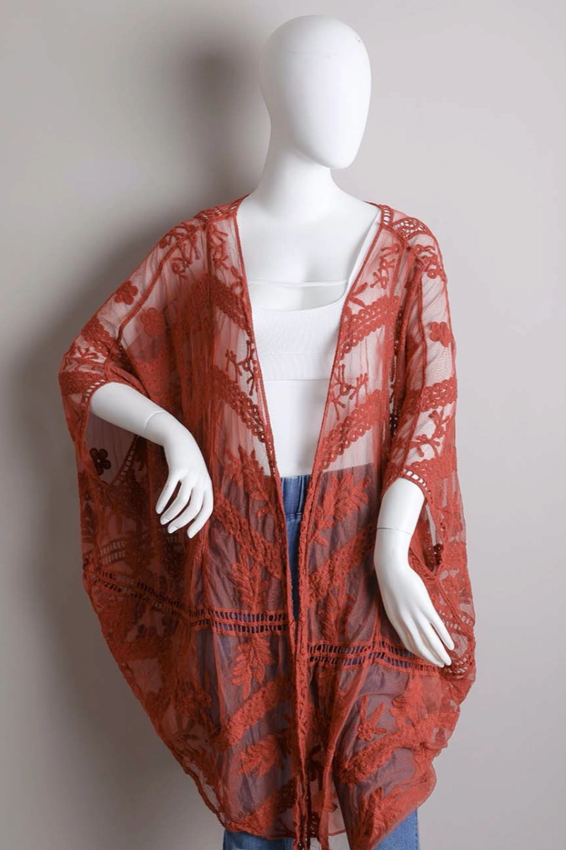 •LOIRE• botanical embroidered cardi