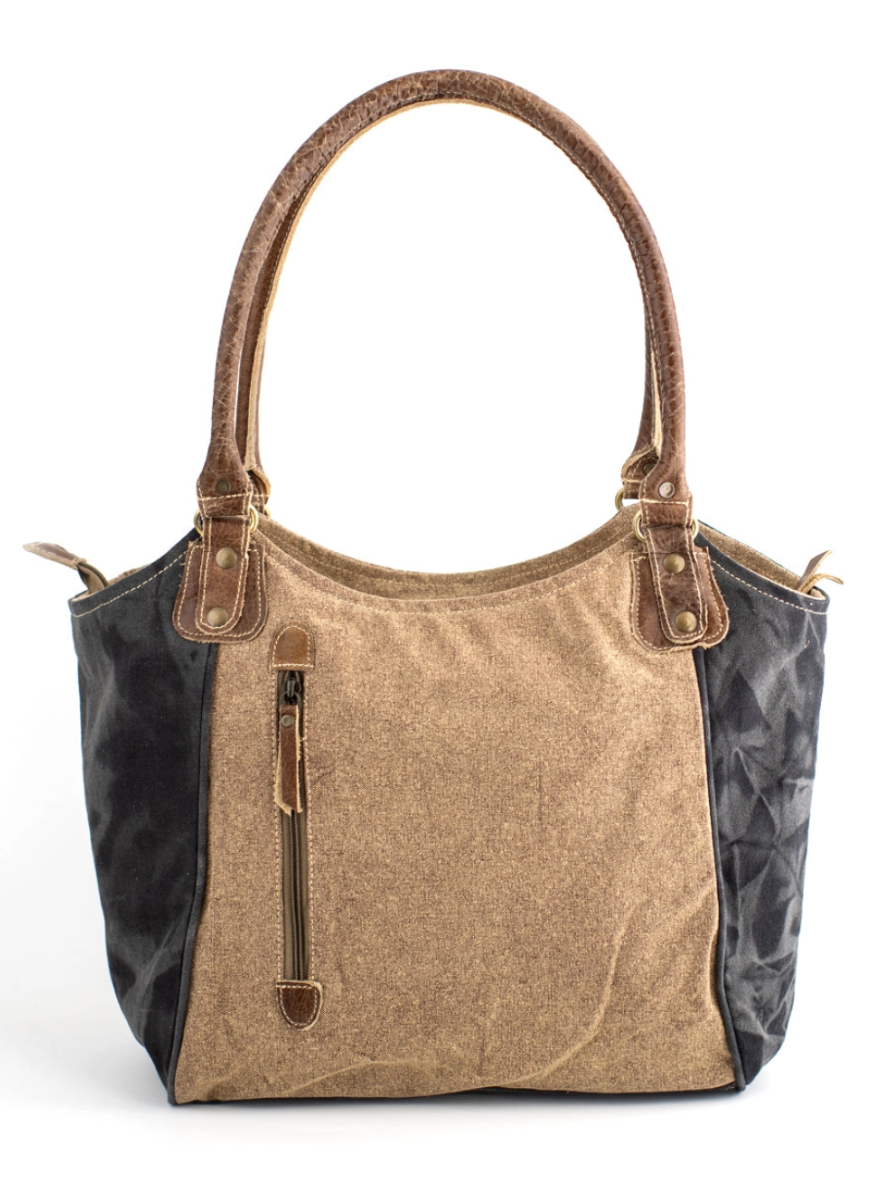 •PEONY BOTANIC• recycled canvas handbag