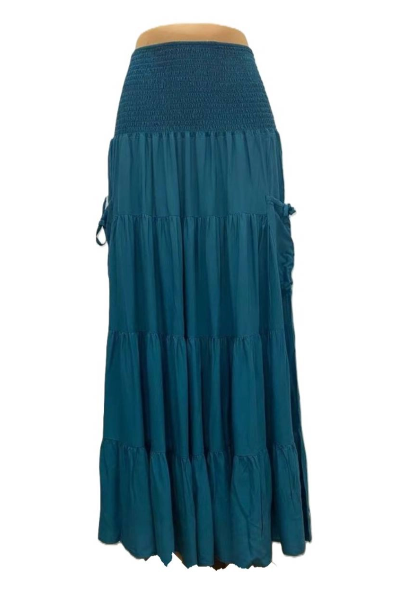 •AUDETTE• tiered maxi skirt