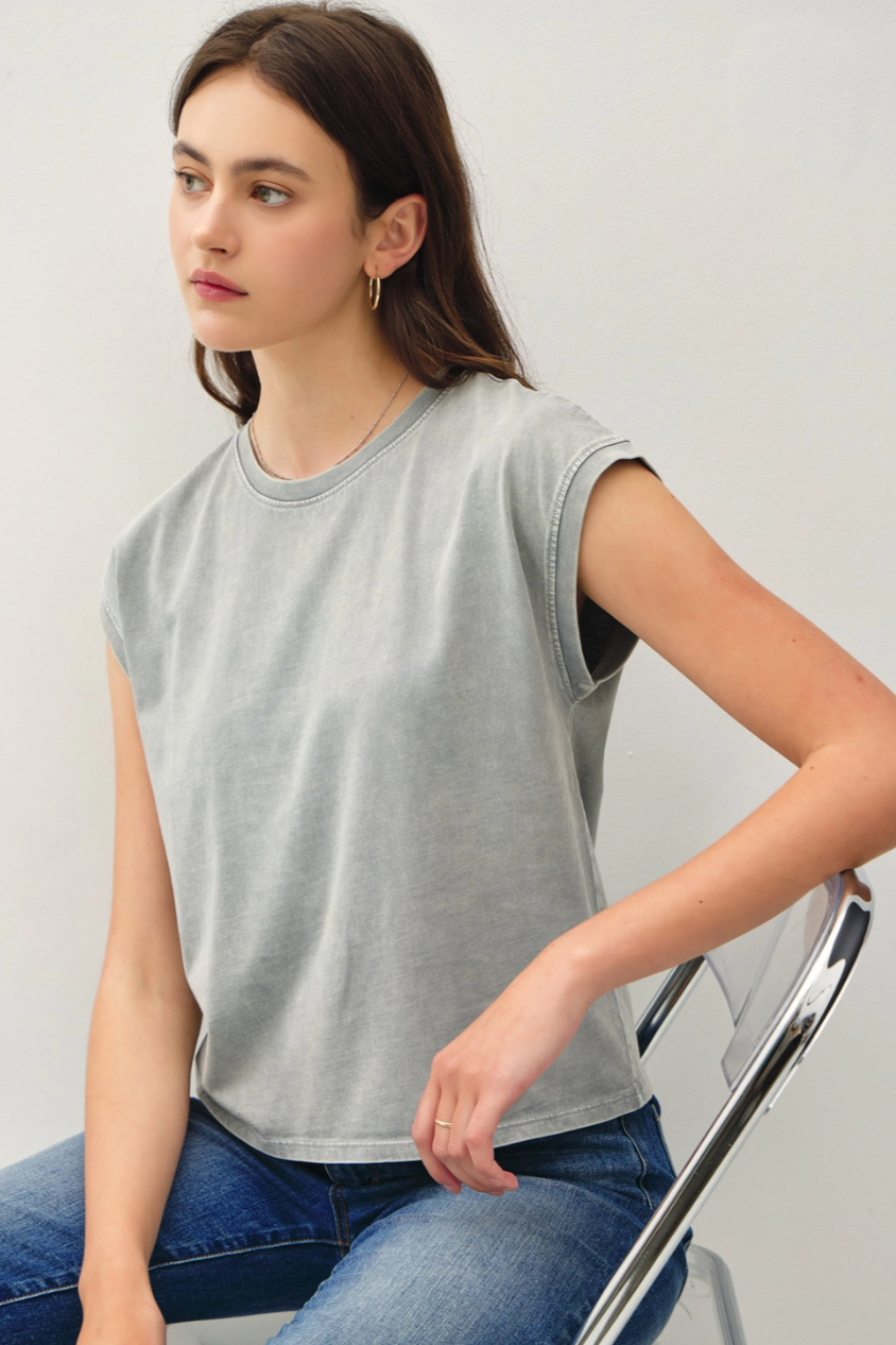 •QUINN• cotton muscle tee