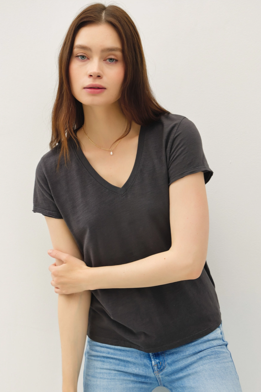 •SELMA• slub knit tee