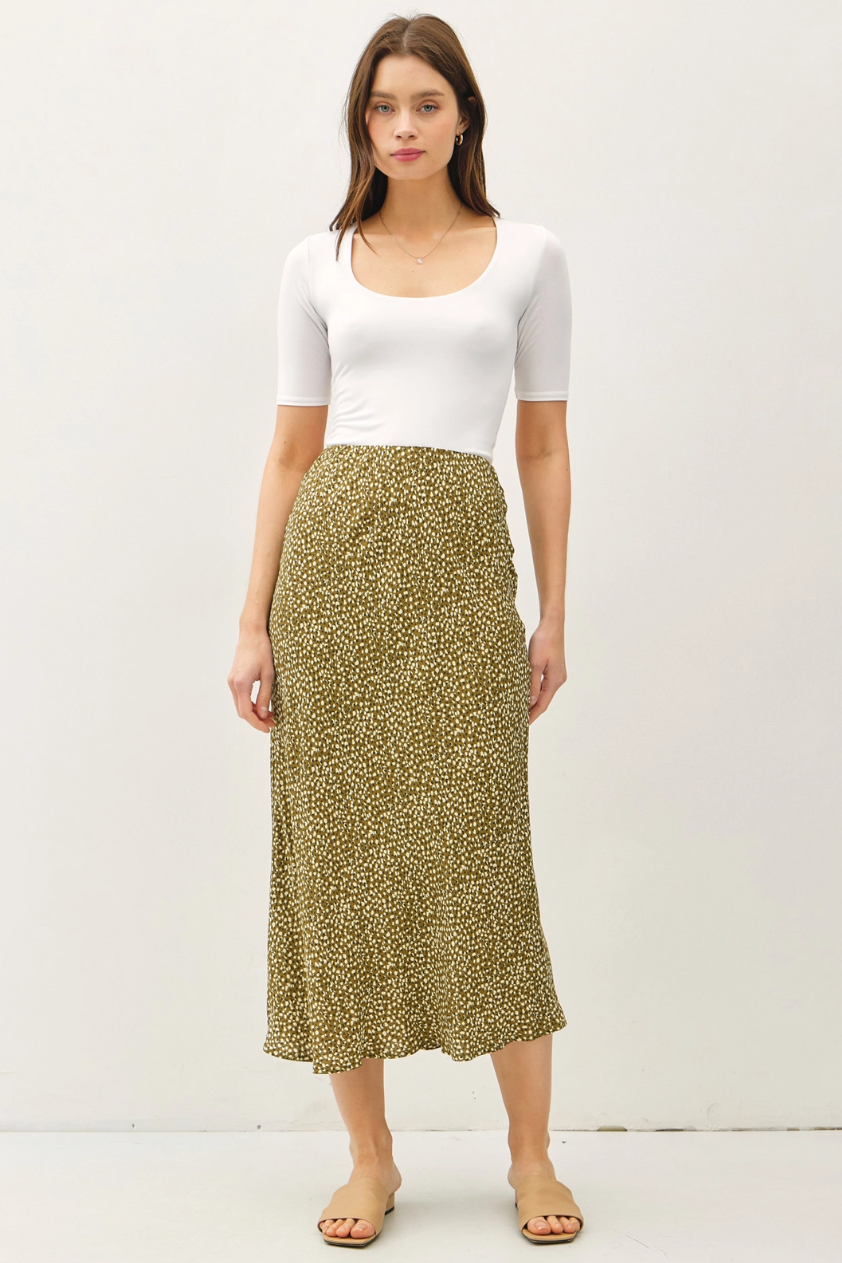•IRIS• floral print midi skirt