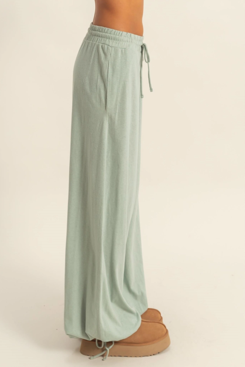 •NOAH• drawstring wide leg pants