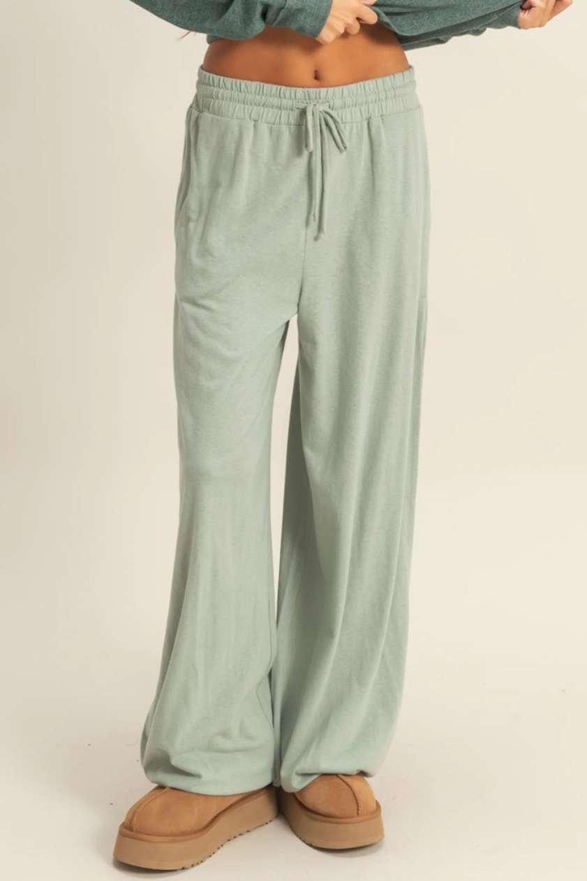 •NOAH• drawstring wide leg pants