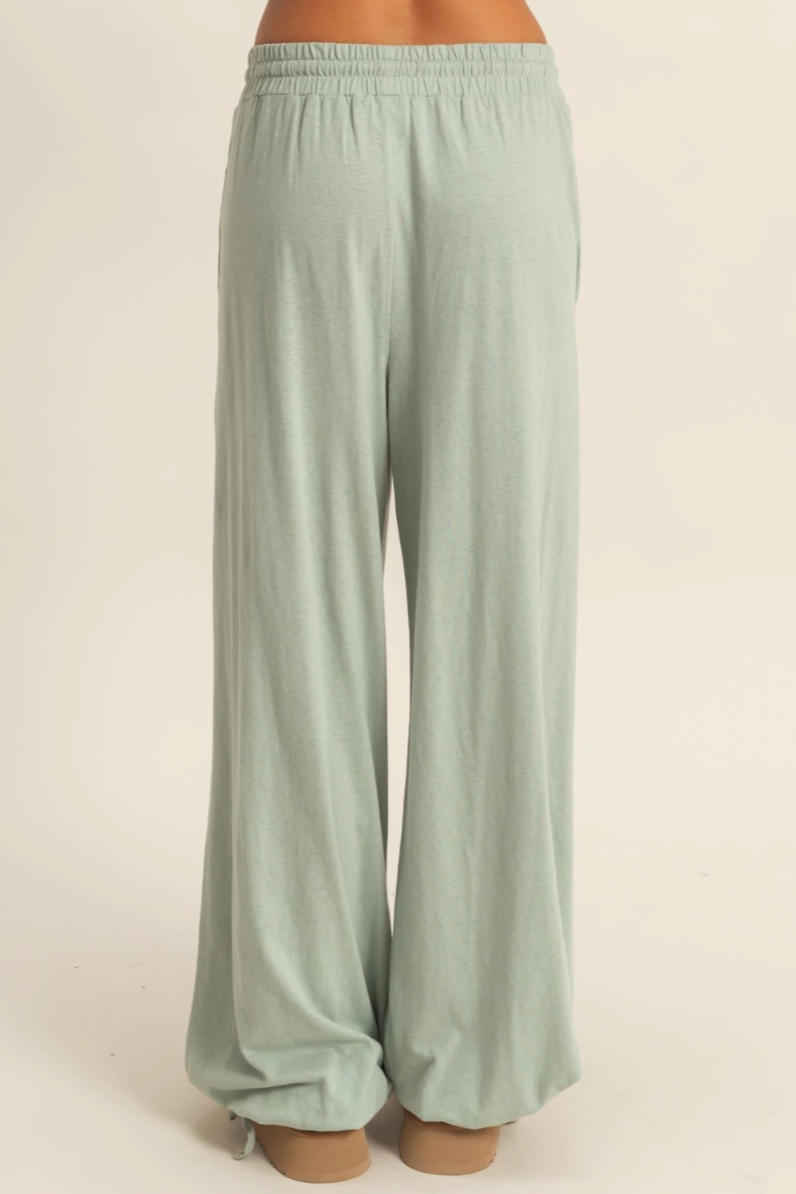 •NOAH• drawstring wide leg pants