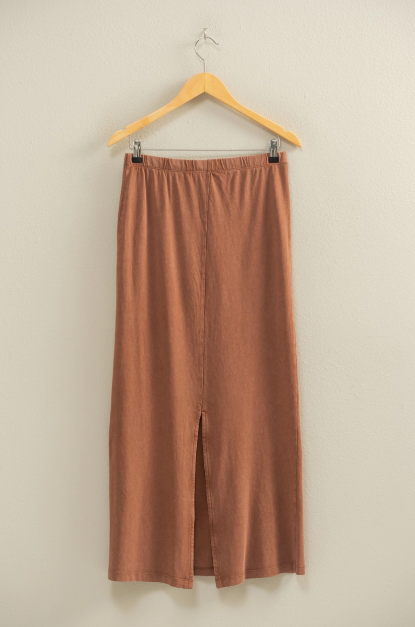 •BELLAMY• mineral washed maxi skirt