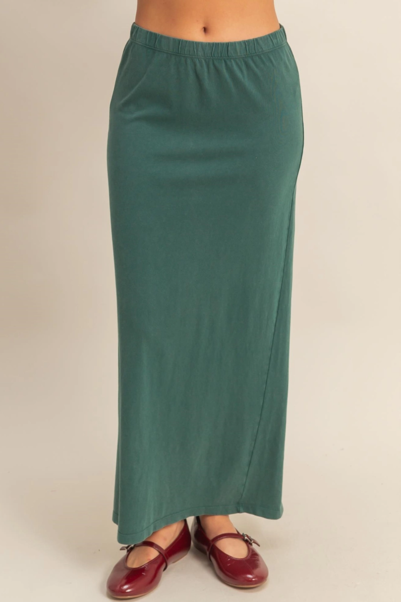 •BELLAMY• mineral washed maxi skirt