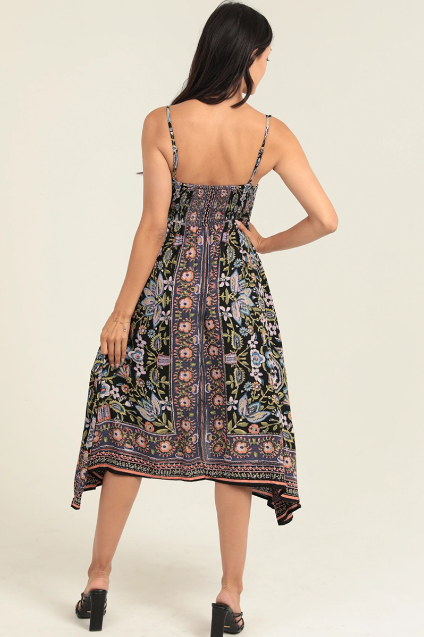 •DHARMA• twist front midi dress