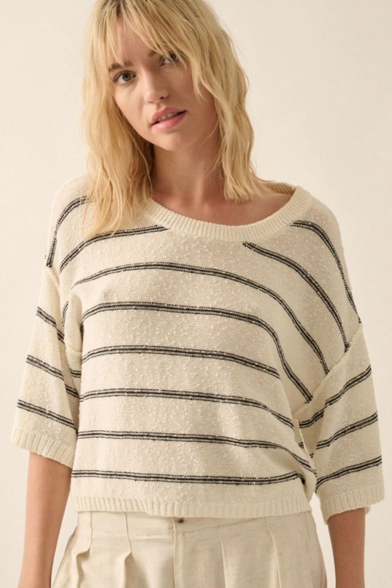 •RIDLEY• cotton blend sweater top