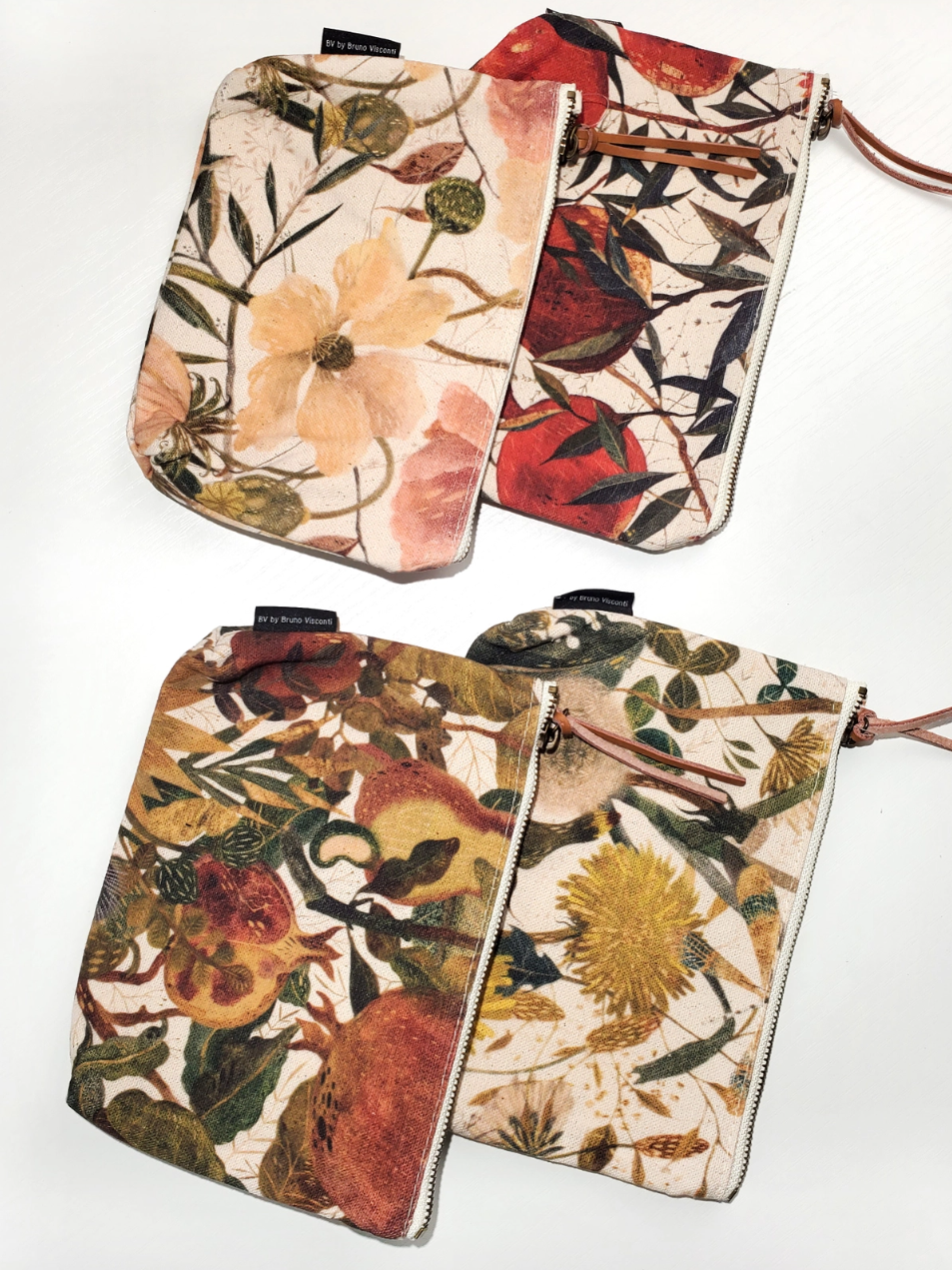 •SOFT PETALS• gusseted canvas pouch