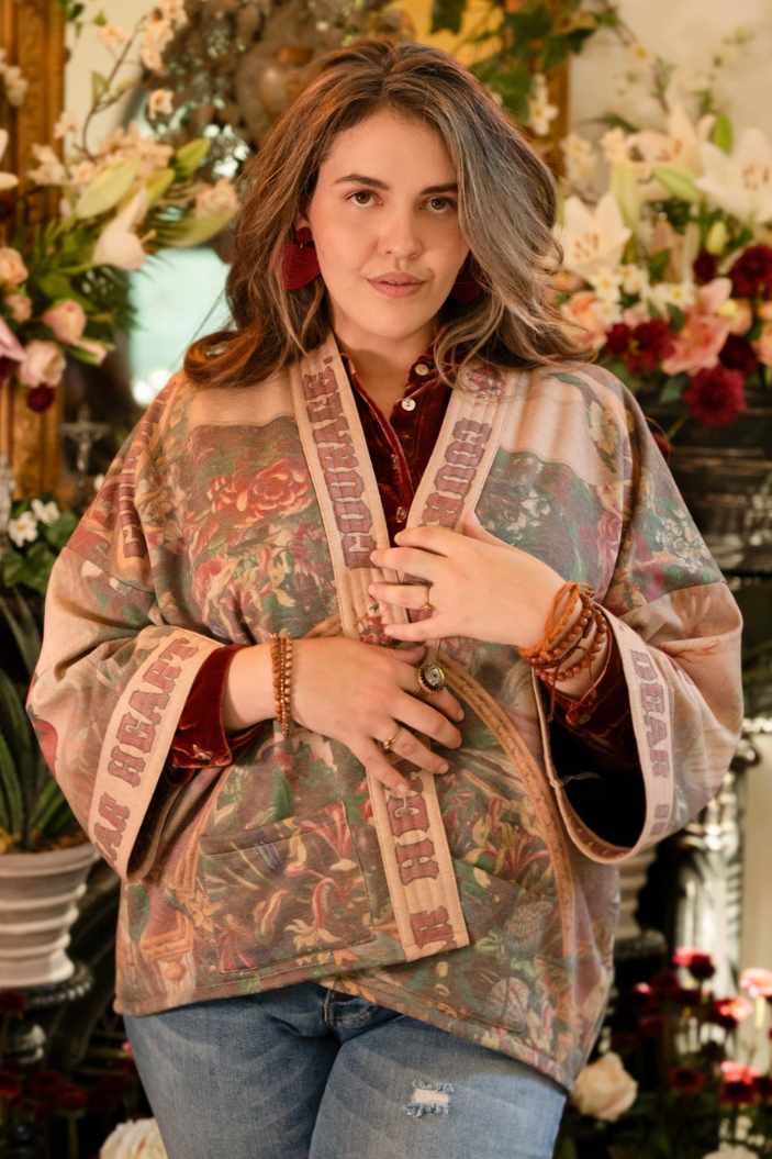 •COURAGE, DEAR HEART• fleece lined cottage cardigan