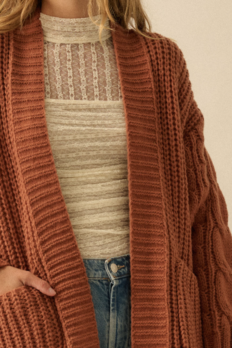 •MILEY• mixed knit cardigan