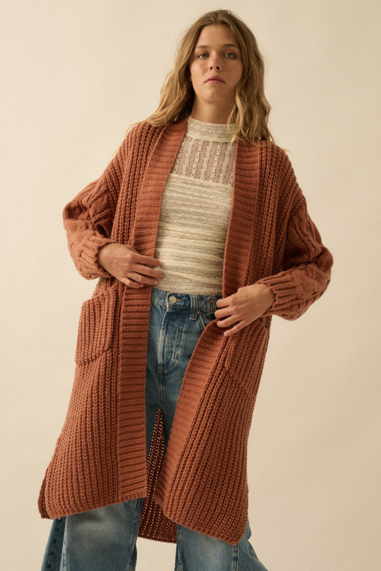 •MILEY• mixed knit cardigan