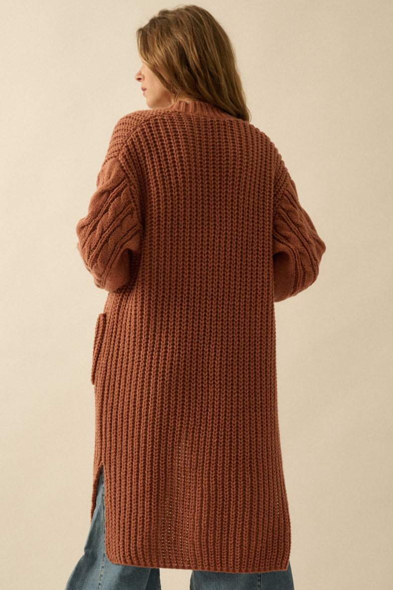 •MILEY• mixed knit cardigan