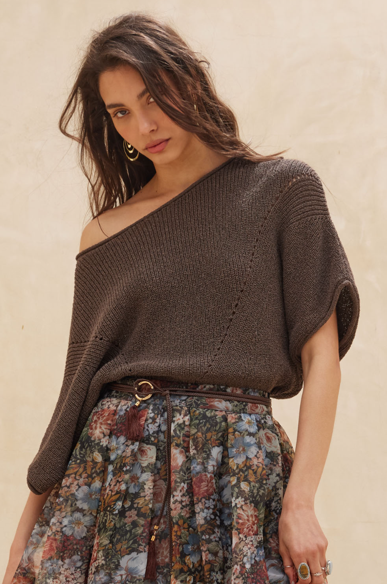 •JOSEPHINE• pointelle ribbed knit sweater