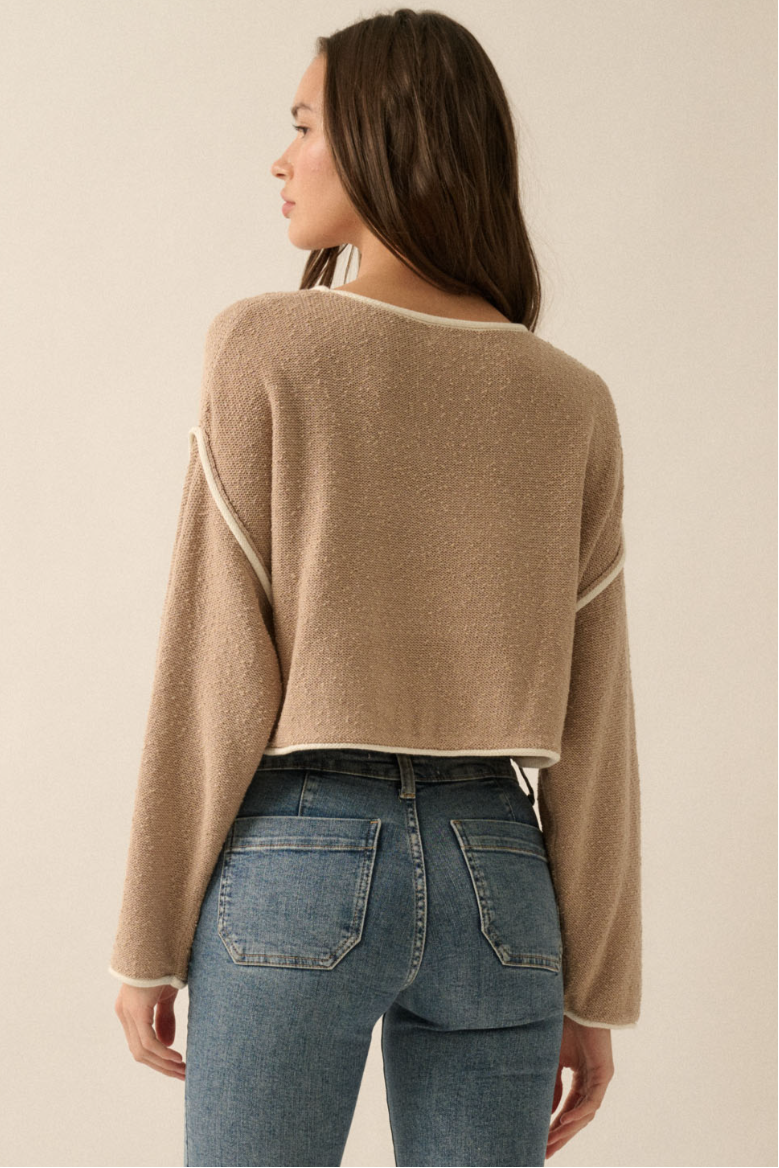 •PIPER• cotton blend cropped sweater