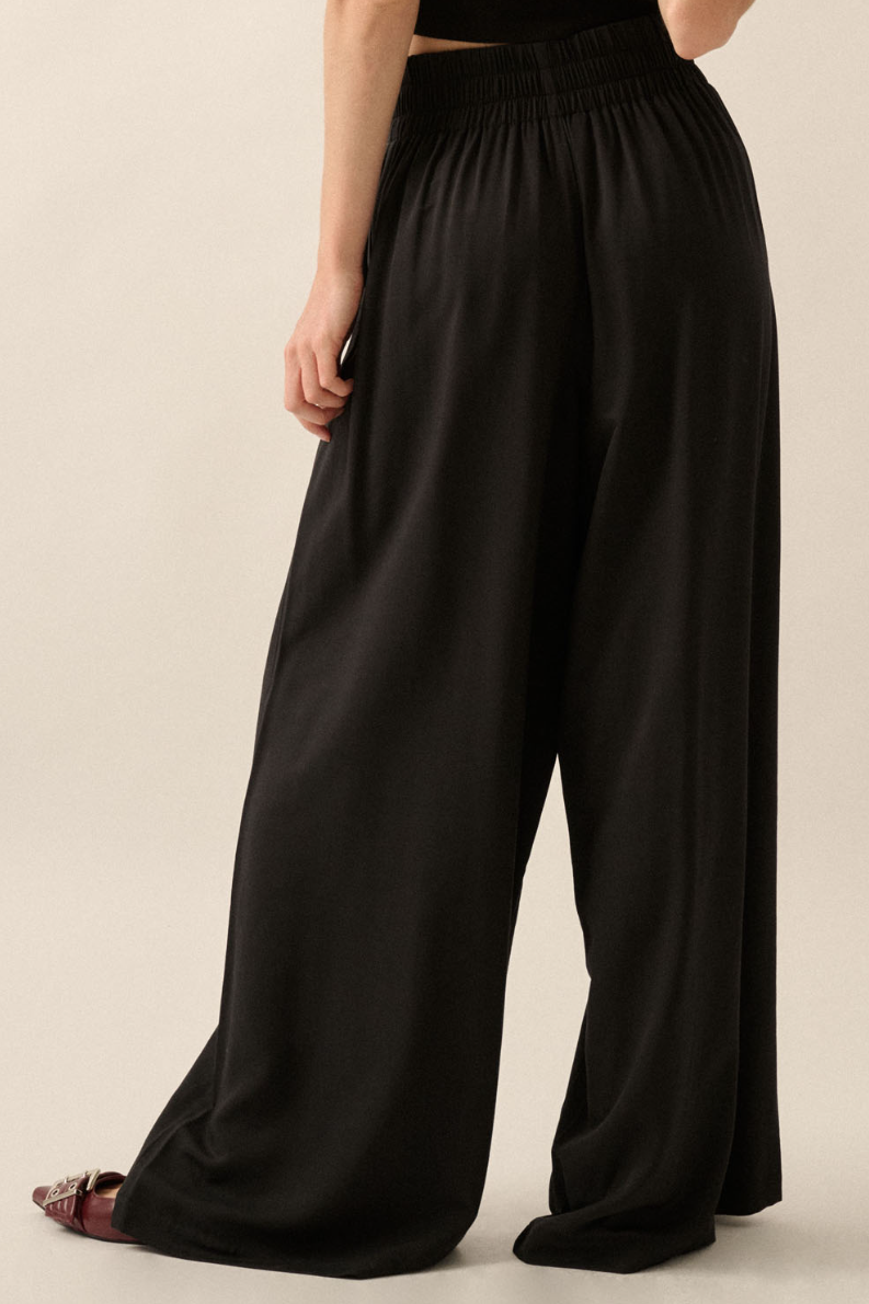 •COLETTE• corset pleat wide leg pants