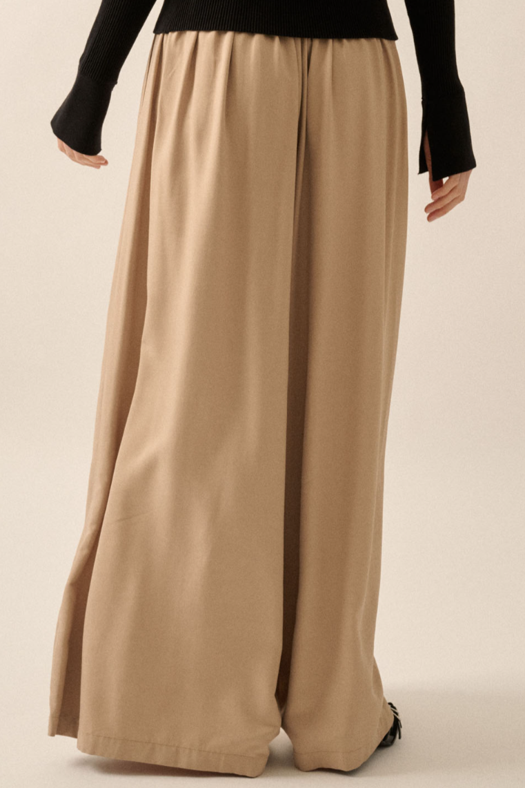 •COLETTE• corset pleat wide leg pants