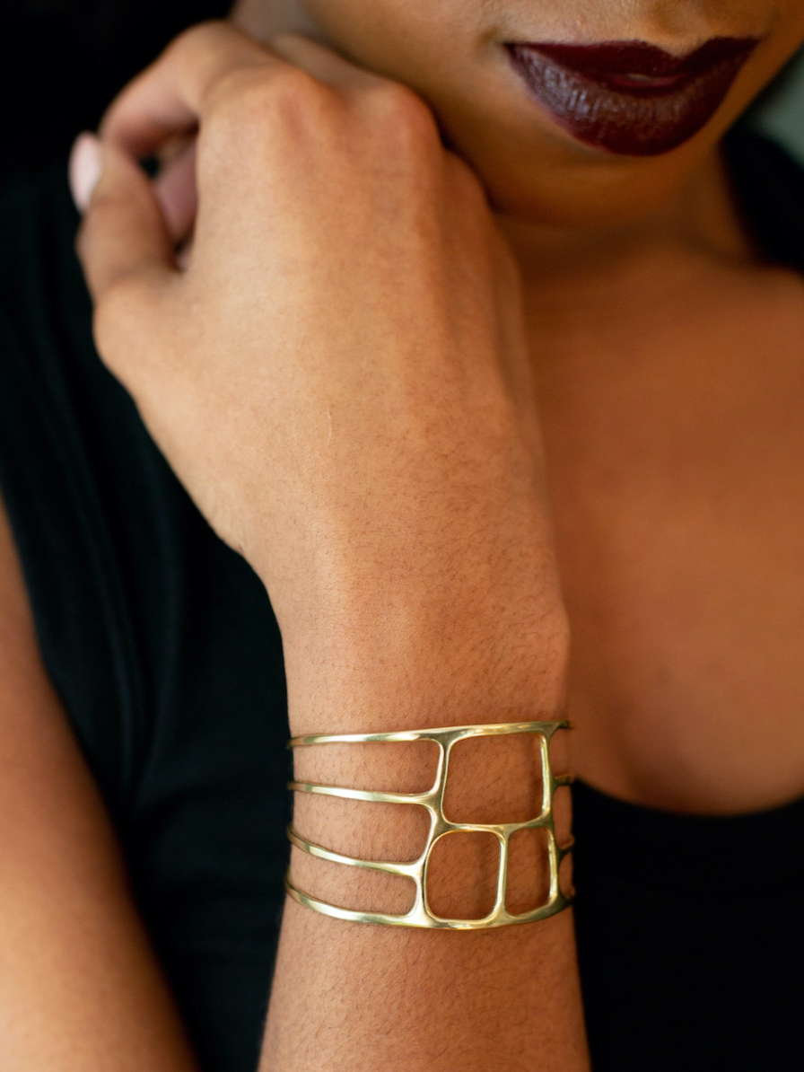 •LATTICE• brass bracelet