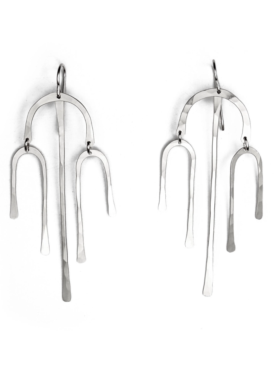•NORA• silver dangle earrings