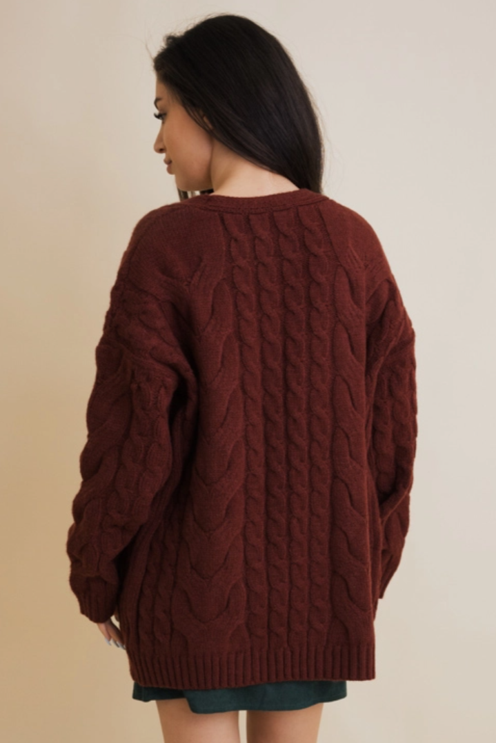•CECILY• cable knit cardigan