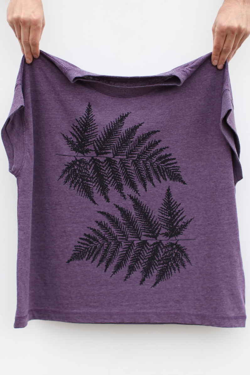 •FERNS• cotton blend boxy tee (USA)
