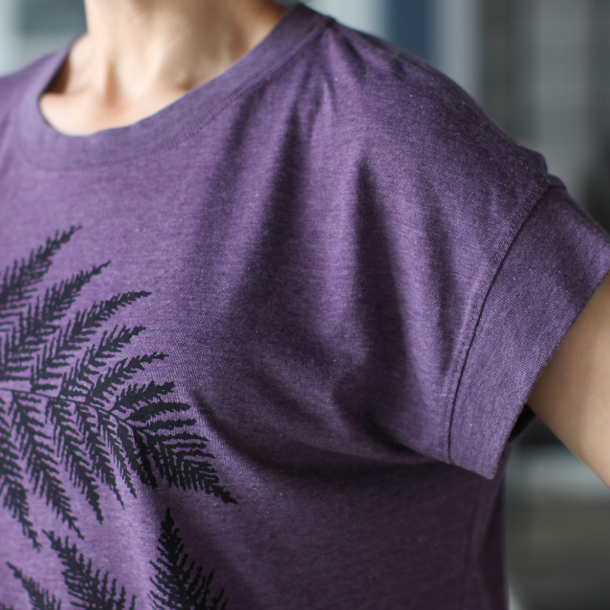 •FERNS• cotton blend boxy tee (USA)
