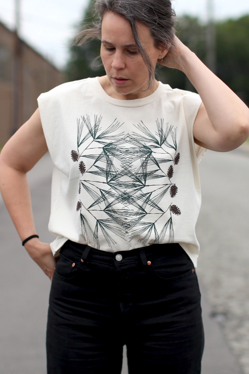 •PINE• heavyweight cotton muscle tee (USA)