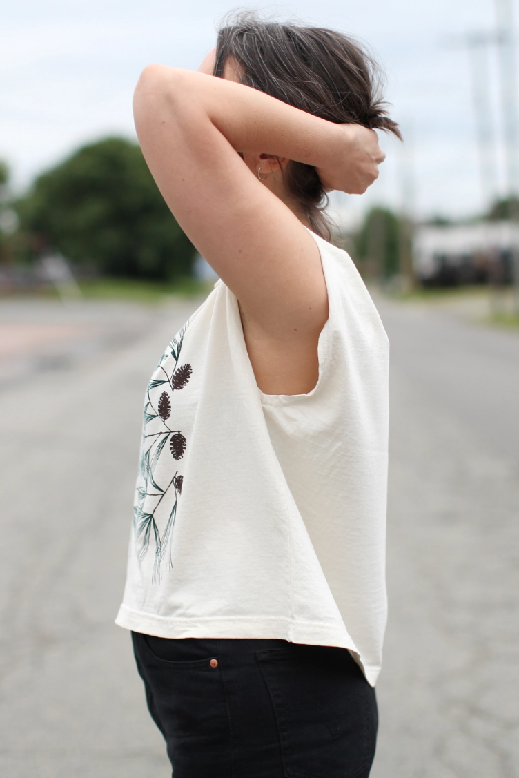 •PINE• heavyweight cotton muscle tee (USA)