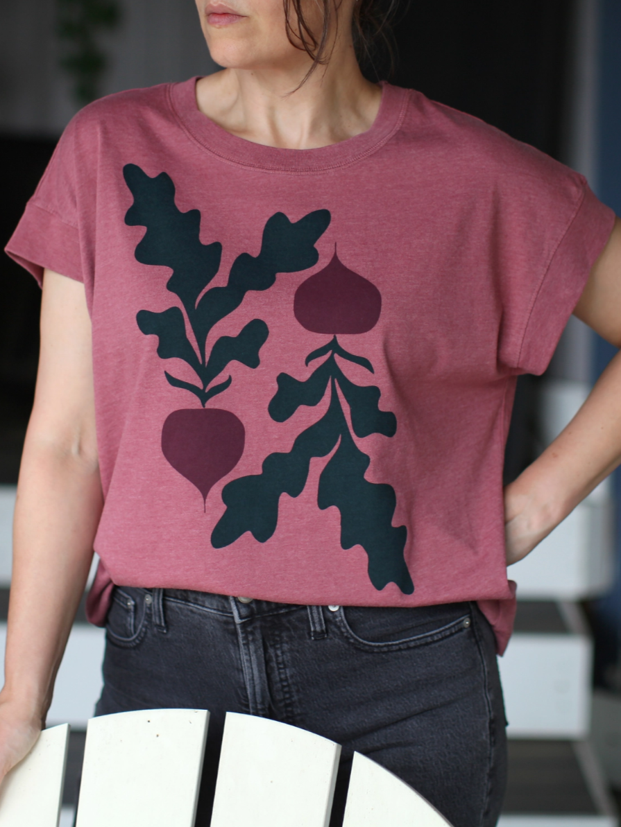 •BEETS• cotton blend boxy tee (USA)