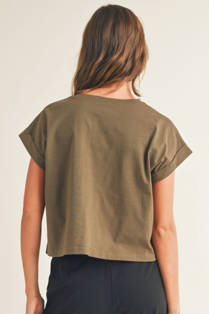 •ALANIS• cotton cuffed sleeve top