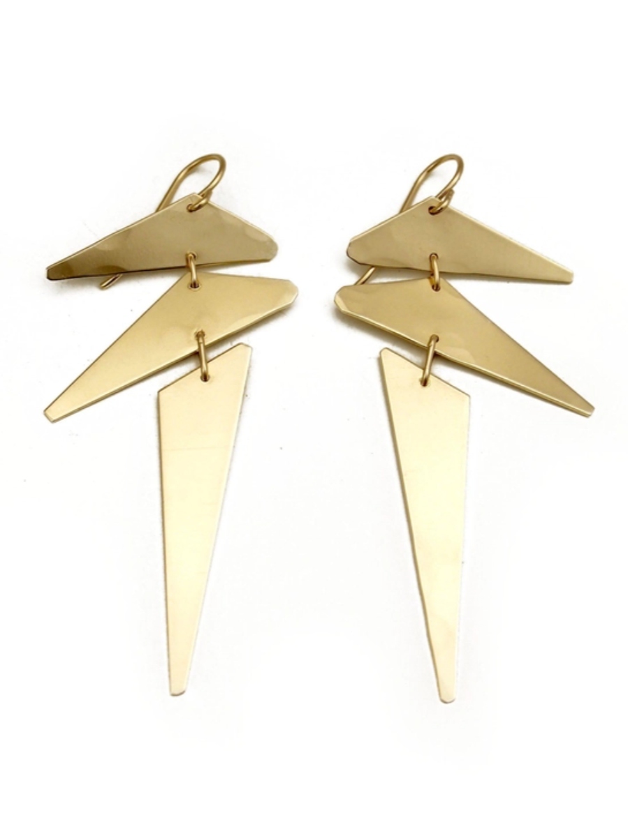 •PUNK• gold dangle earrings