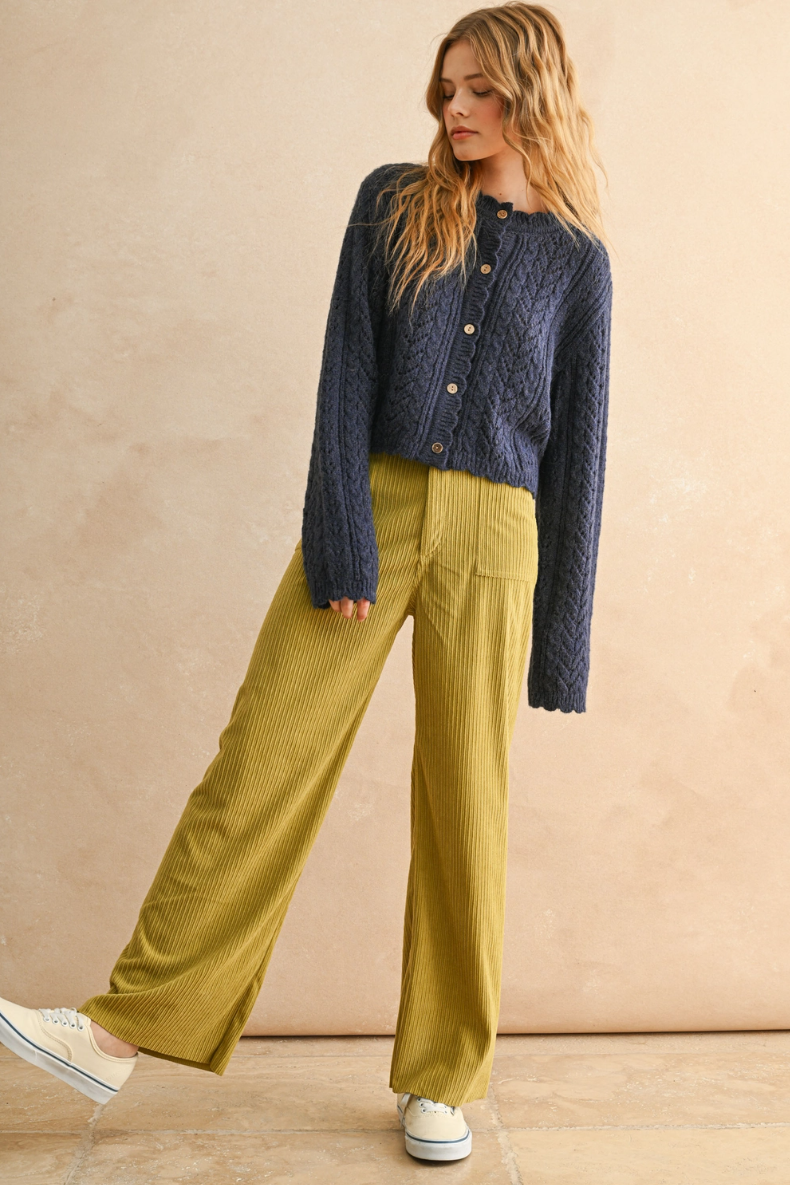 •CARSON• straight leg corduroy pants
