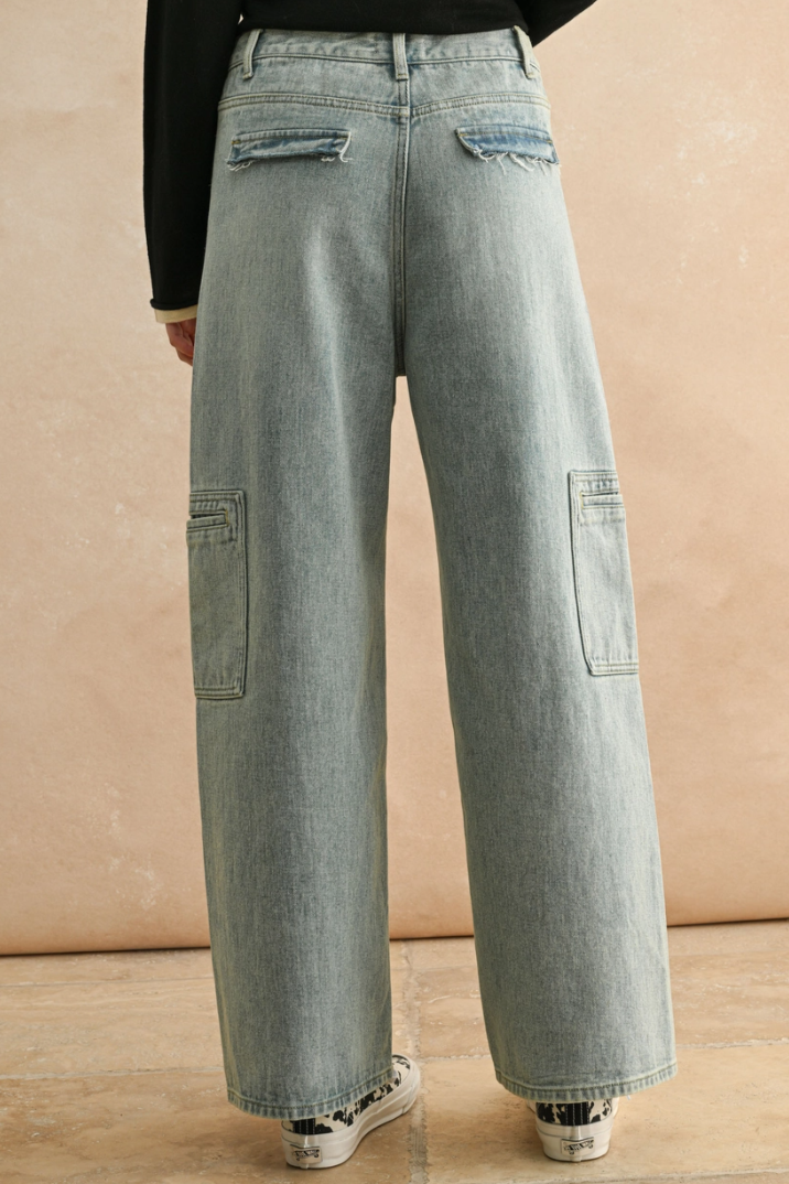 •WYATT• cargo denim pants