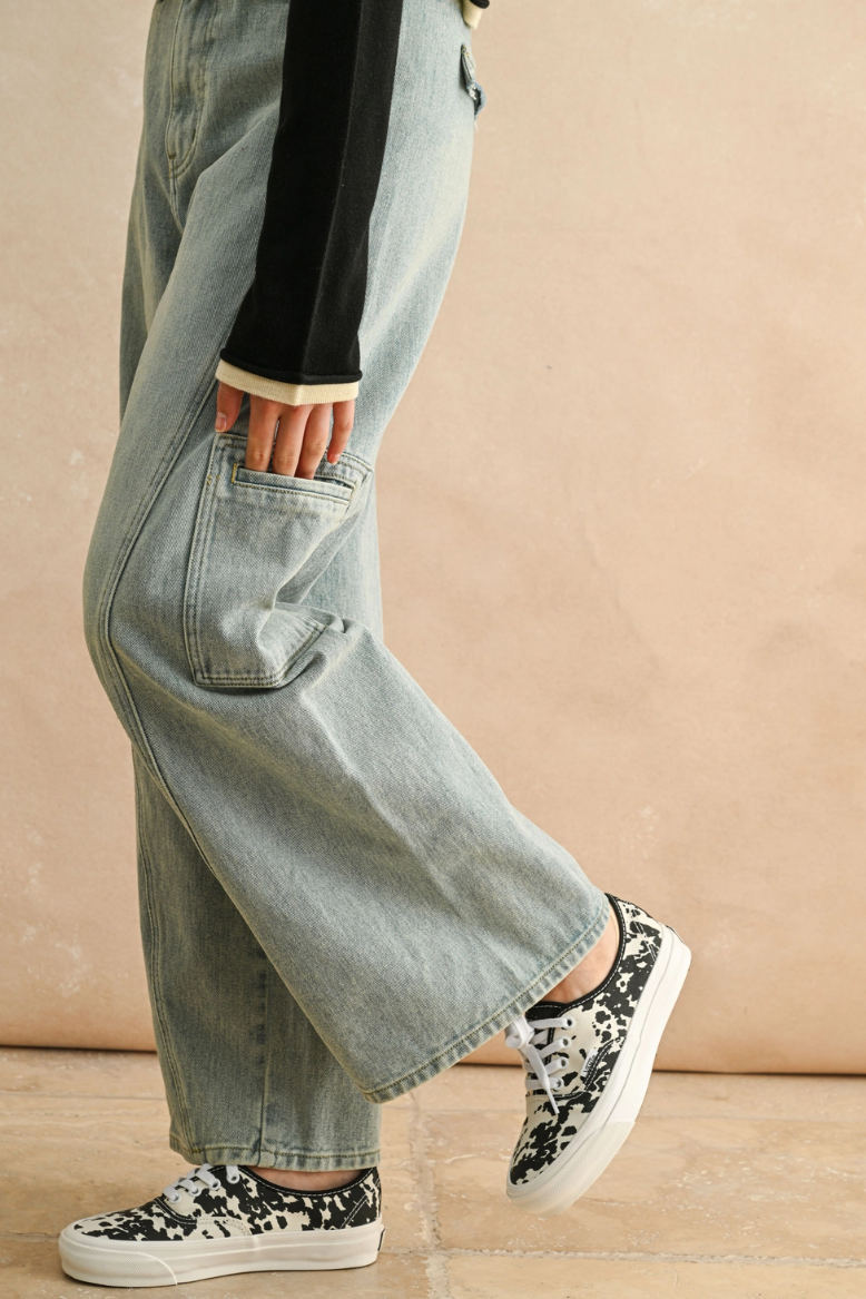 •WYATT• cargo denim pants