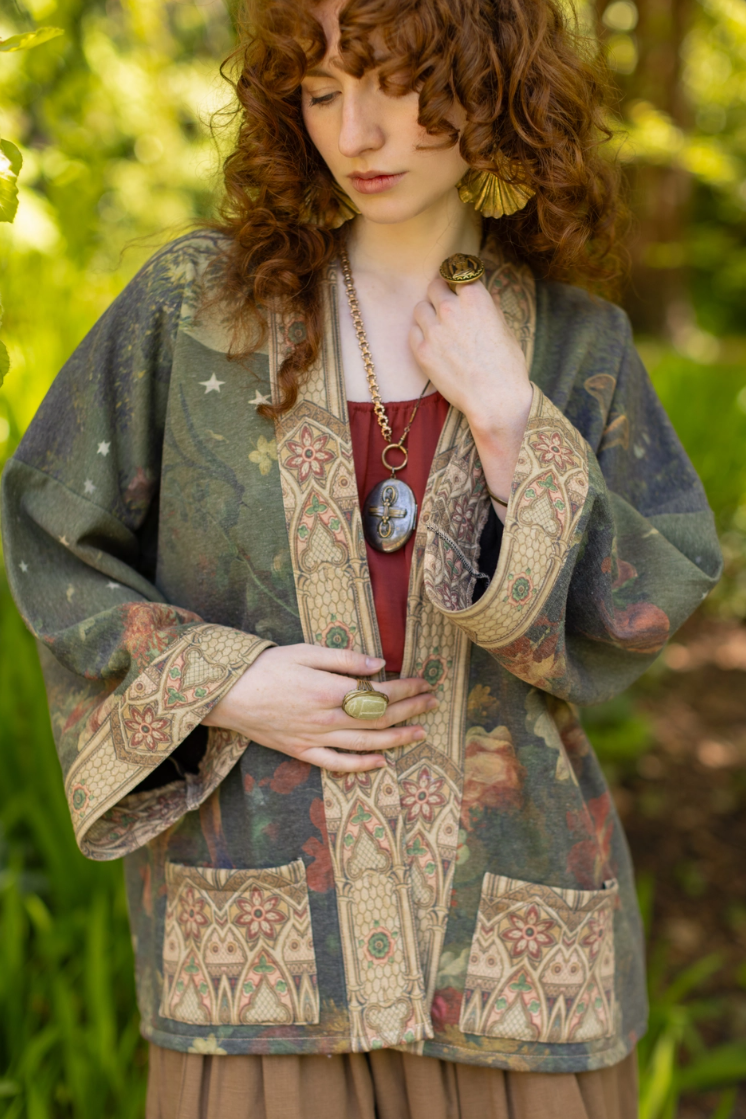 •THE MESSENGER• fleece lined cottage cardigan