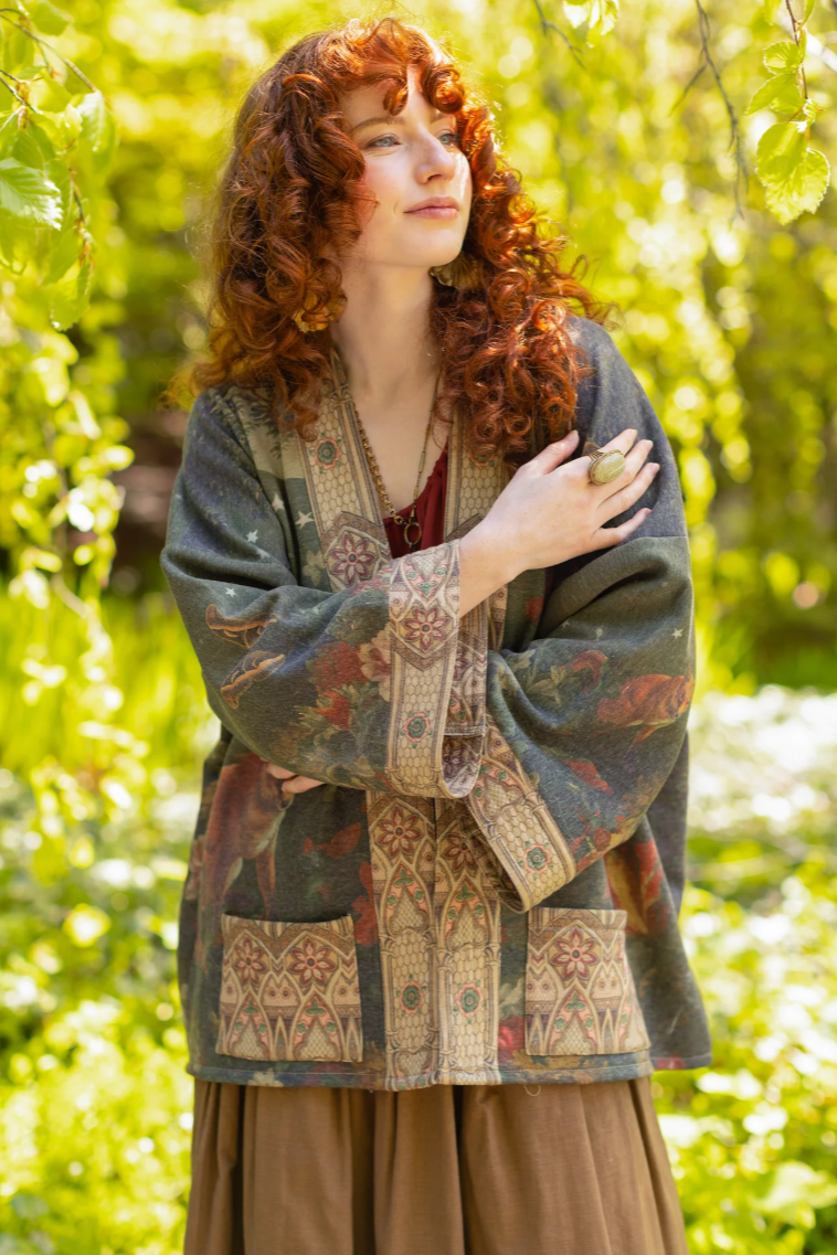 •THE MESSENGER• fleece lined cottage cardigan