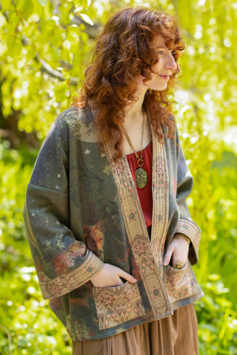 •THE MESSENGER• fleece lined cottage cardigan