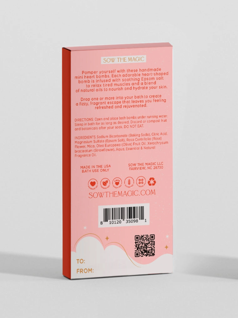 •OVER THE MOON• mini heart bath bombs