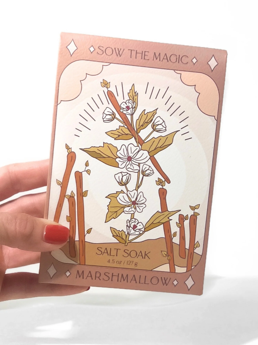 •SEVEN OF WANDS• marshmallow tarot bath salt soak