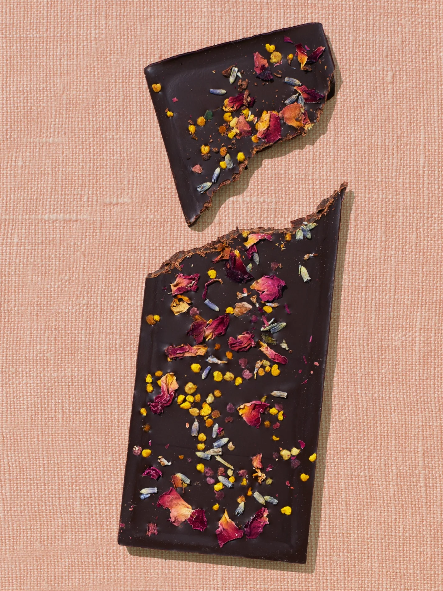 •LAVENDER ROSE• date-sweetened chocolate bar